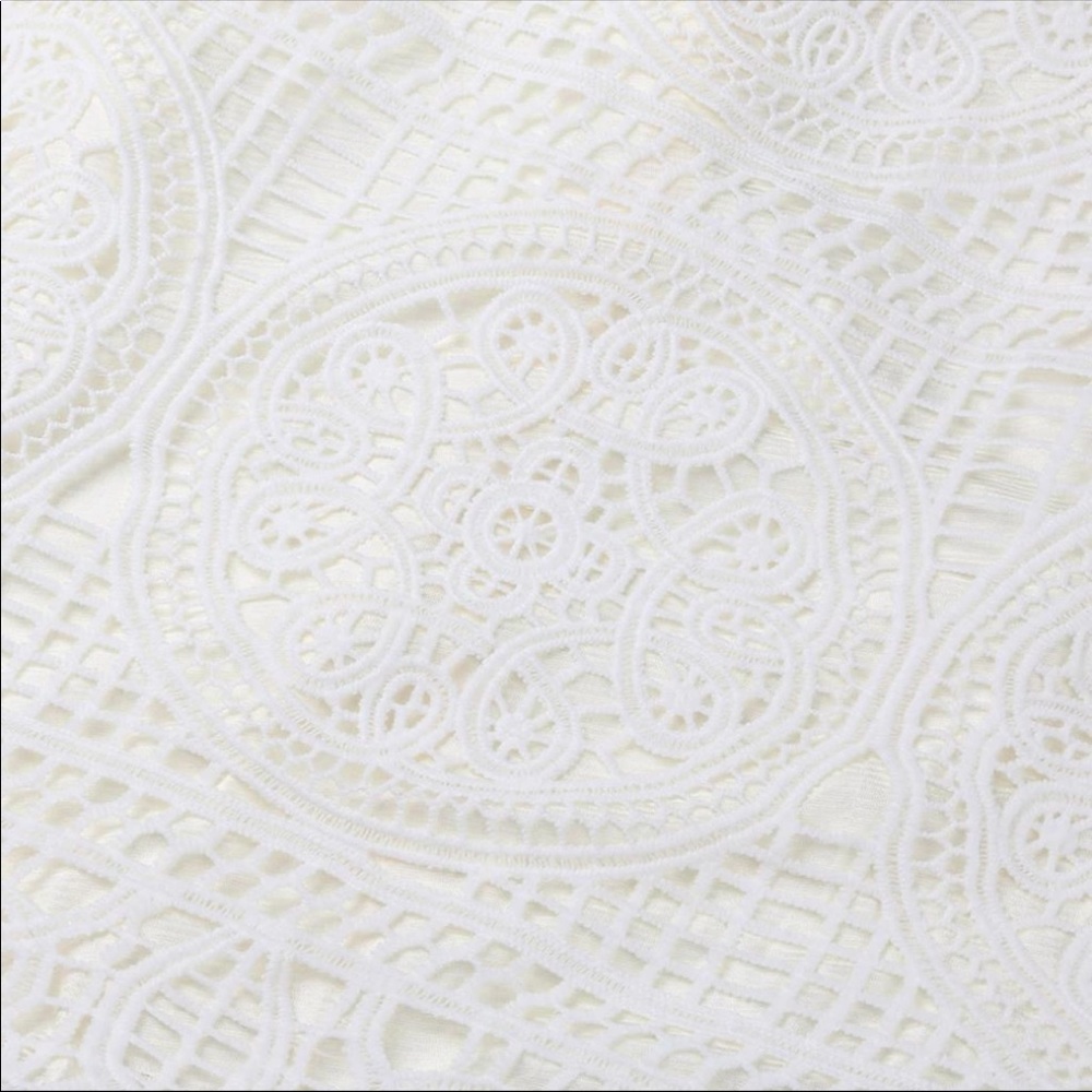 Boho Ivory Lace Crochet Backless Midi Sundress - Picture 11 of 16
